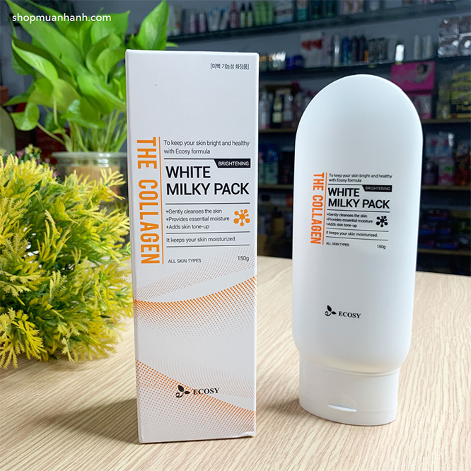 Kem dưỡng trắng da body Nature White Milky Pack The Collagen ECOSY 150g-4