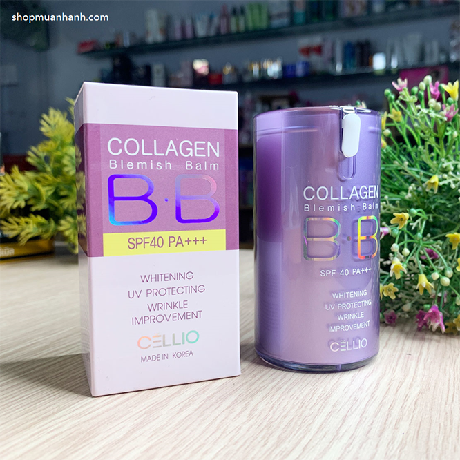 Kem Nền Cellio Collagen Blemish Balm B.B SPF 40 PA+++-3