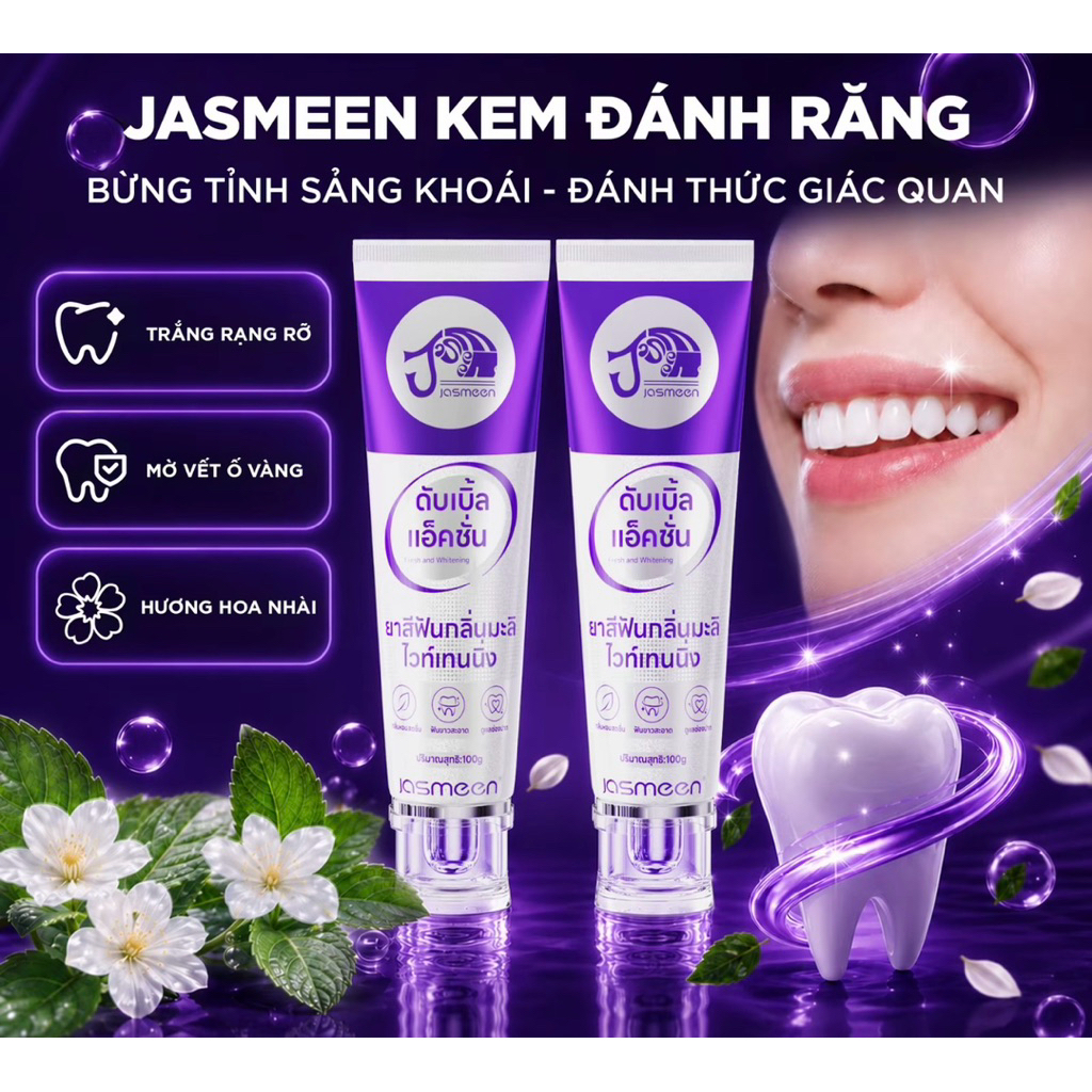 Kem Đánh Răng Josmaan Tím Thái Lan 100g-1