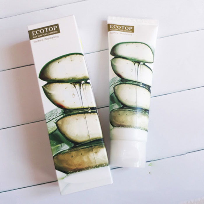 Sữa Rửa Mặt Lô Hội Ecotop Aloe Vera Foam Cleansing 120ml-2