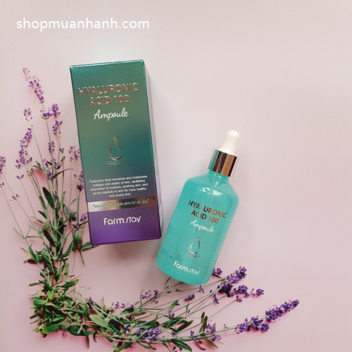 Tinh chất Farmstay Hyaluronic Acid 100 Ampoule(SER09)- Hàn Quốc-1
